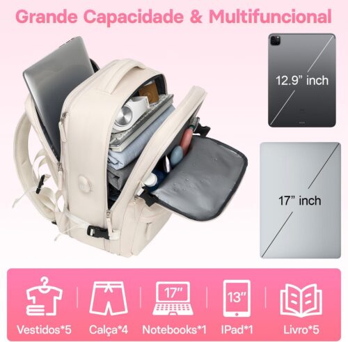 71cdq8SADL._AC_SL1500_.jpg Romantic Crown Mochila de Viagem Expansivel Avião Grande Feminina