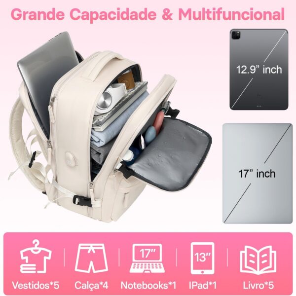 71cdq8SADL._AC_SL1500_.jpg Romantic Crown Mochila de Viagem Expansivel Avião Grande Feminina
