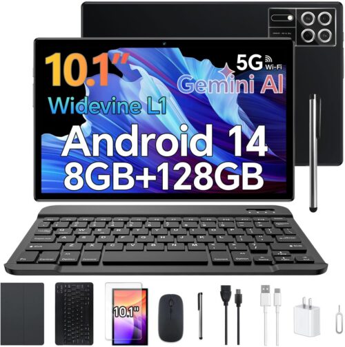 Xixaomiro S12 Tablet, 10.1 Polegadas Android 14, 8GB+128GB,