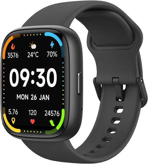 Bettdow SmartWatch, relogio smartwatch com Ecrã tátil e Alexa, à prova d'água IP68, relogio feminino e masculino,