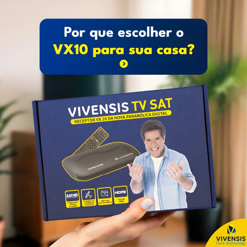Receptor Vivensis VX10 Nova Parabolica TV Sem Mensalidade