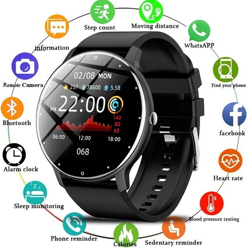 c2hvcGVlfExJR0UgUmVsw7NnaW8gaW50-1.jpg LIGE Relógio inteligente masculino à prova d'água com Bluetooth de freqüência cardíaca