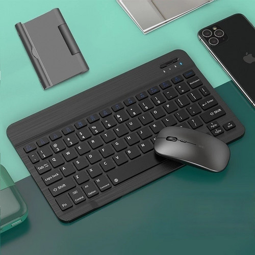 Kit de Teclado e Mouse Sem Fio Bluetooth Macaron